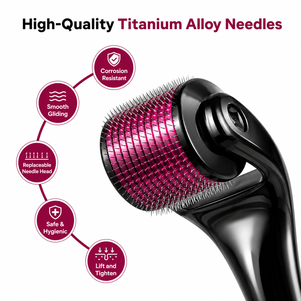 Titanium Derma Roller for Beard & Hair Growth