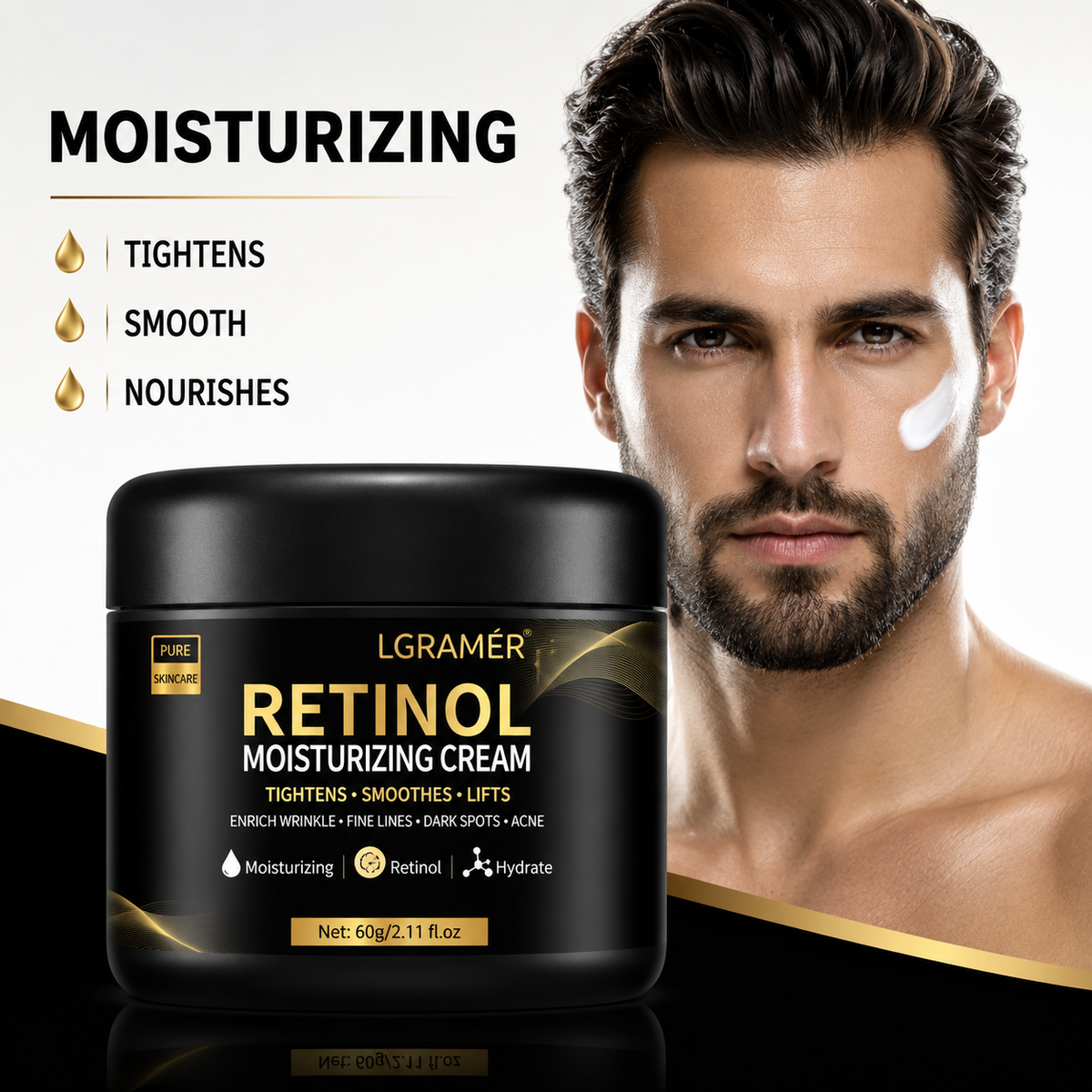 Men's Retinol Face Moisturizer Cream