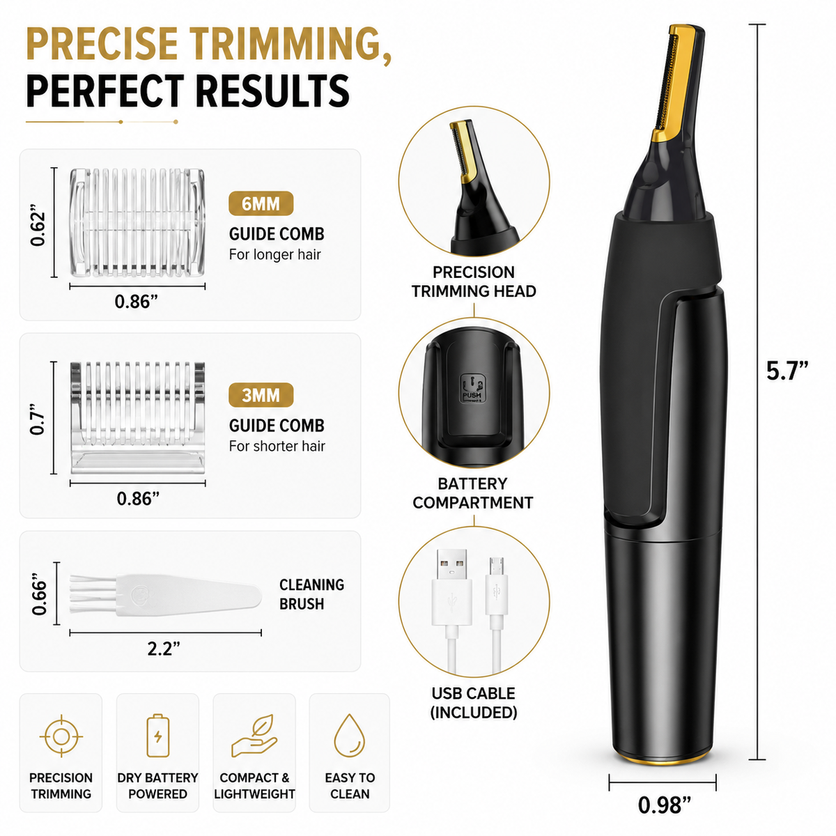 Portable Electric Nose & Ear Trimmer