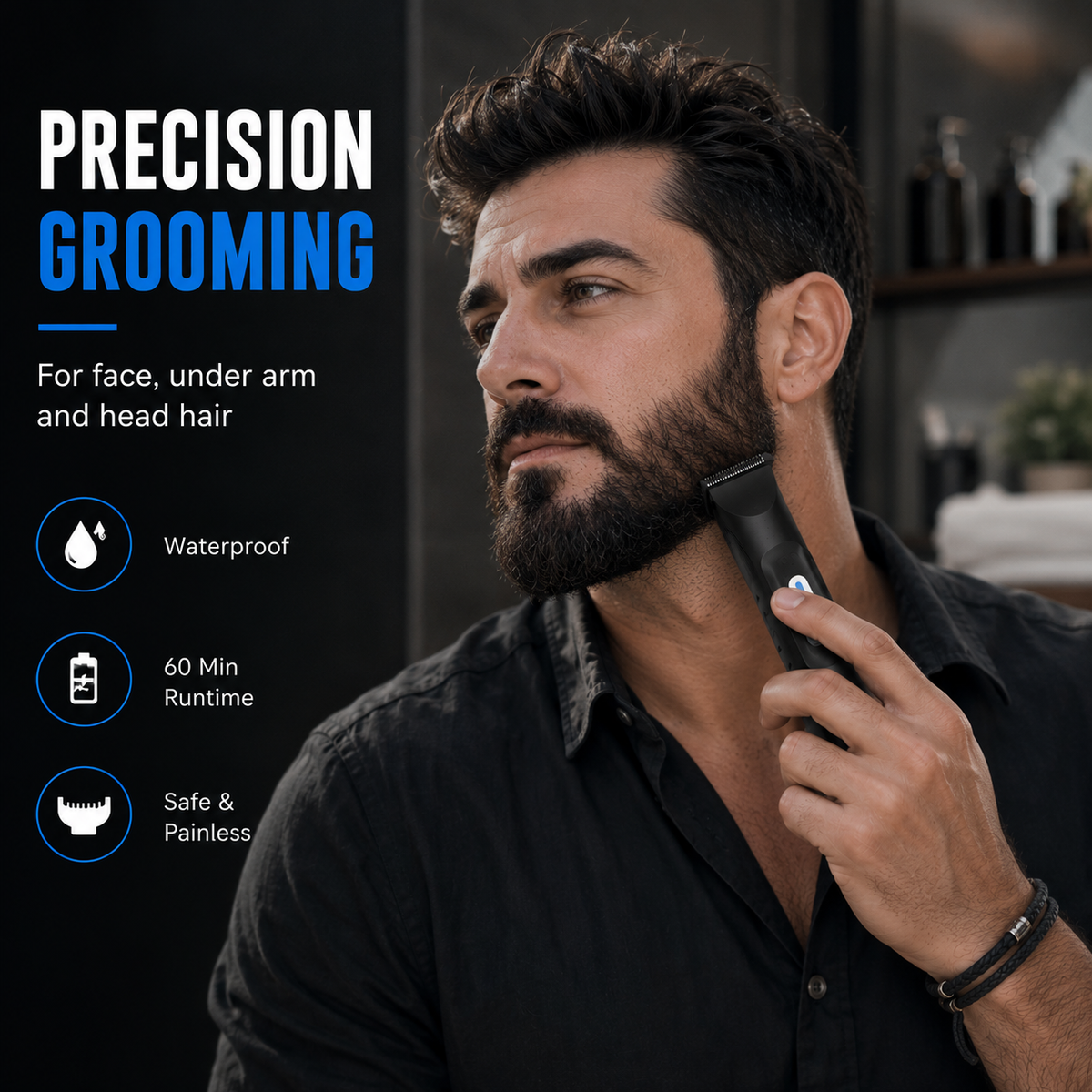 Waterproof Body Groomer for Men