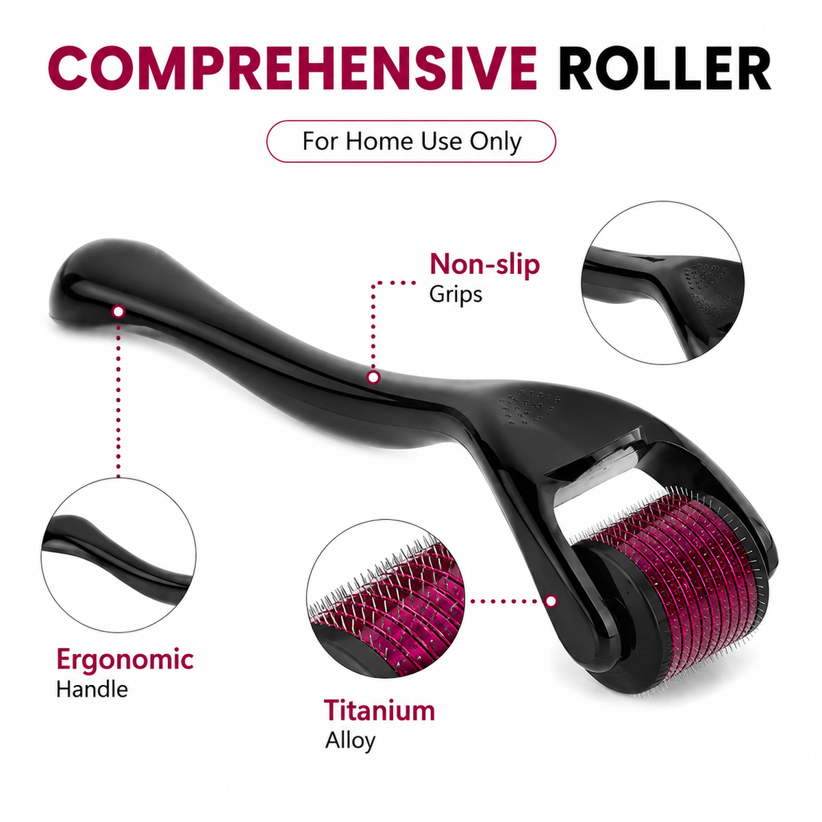Titanium Derma Roller for Beard & Hair Growth