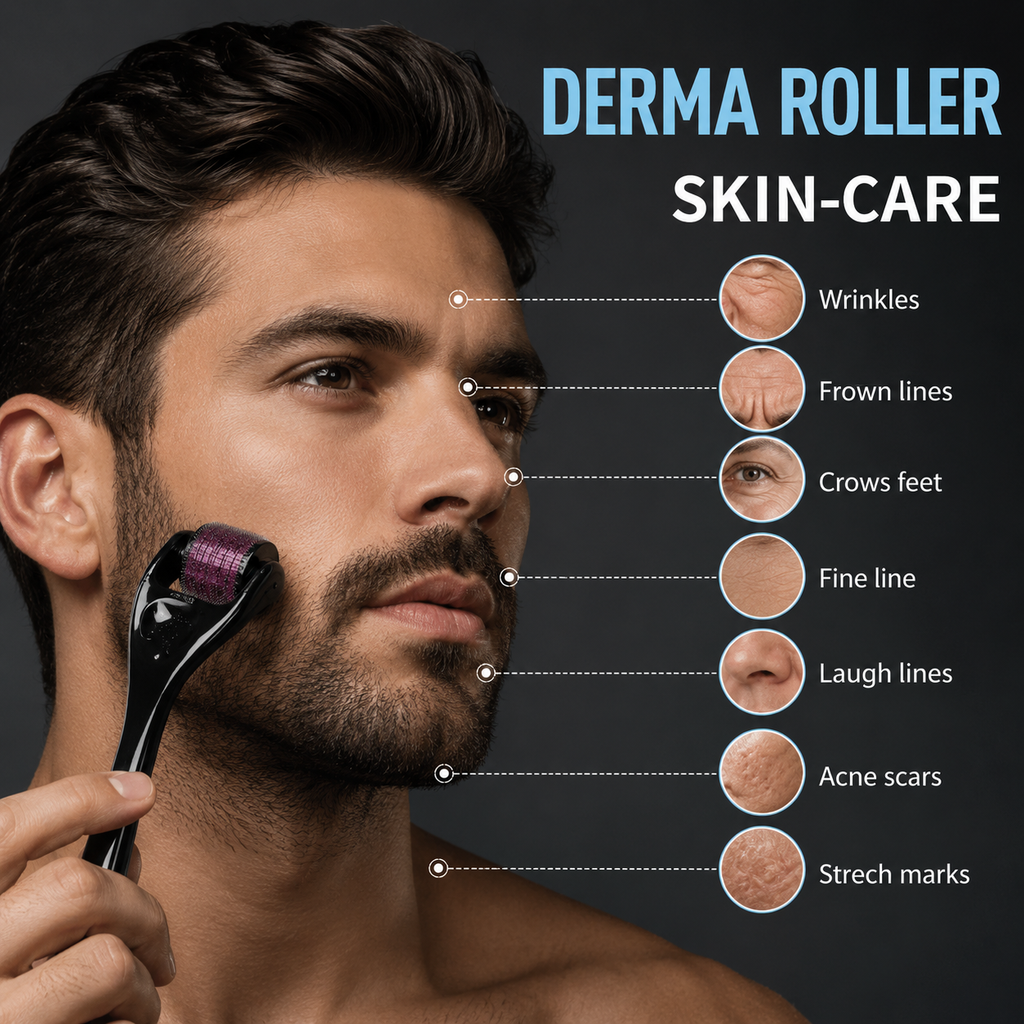 Titanium Derma Roller for Beard & Hair Growth